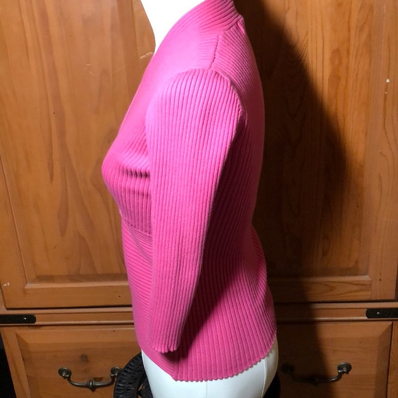 LIKE NEW AUGUST SILK KNITS 3/4 SLEEVE TOP SZ SMALL - Picture 3 of 4